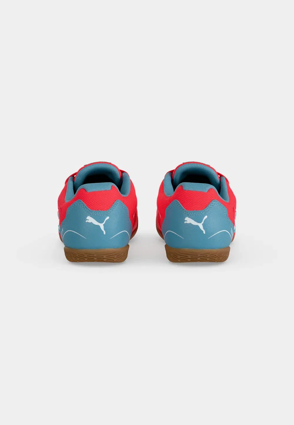 Футбольные бутсы для игры в помещении Truco IV Jr Unisex Puma, Ultra Red/White/Dusty Aqua/Intense Mint — фото 4