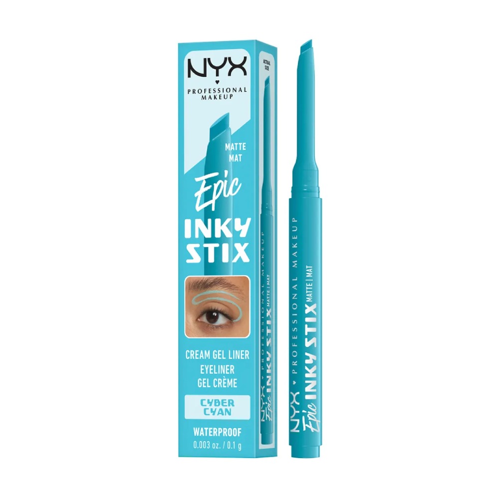 

Кремово-гелевая водостойкая подводка для глаз Nyx Professional Makeup Epic Inky Stix, Cyber Cyan, 0.1 г