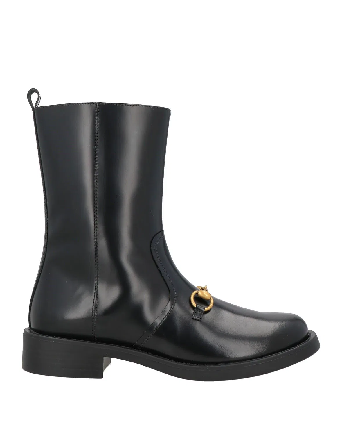 Ботильоны из глянцевой кожи с аппликациями Gucci, черный