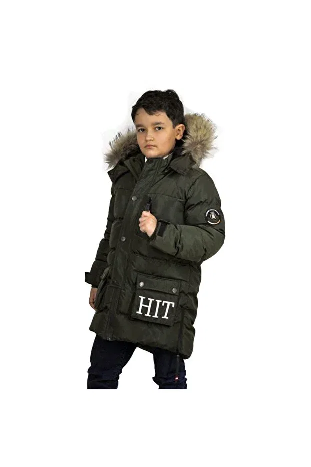 Детское пальто для девочек хлопковое Benitto Kids, Khaki