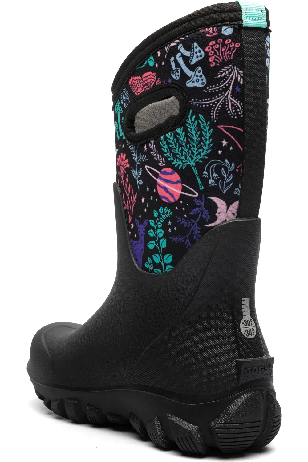 Детские сапоги водонепроницаемые утепленные Cosmic Forest Bogs, Black Multi — фото 2