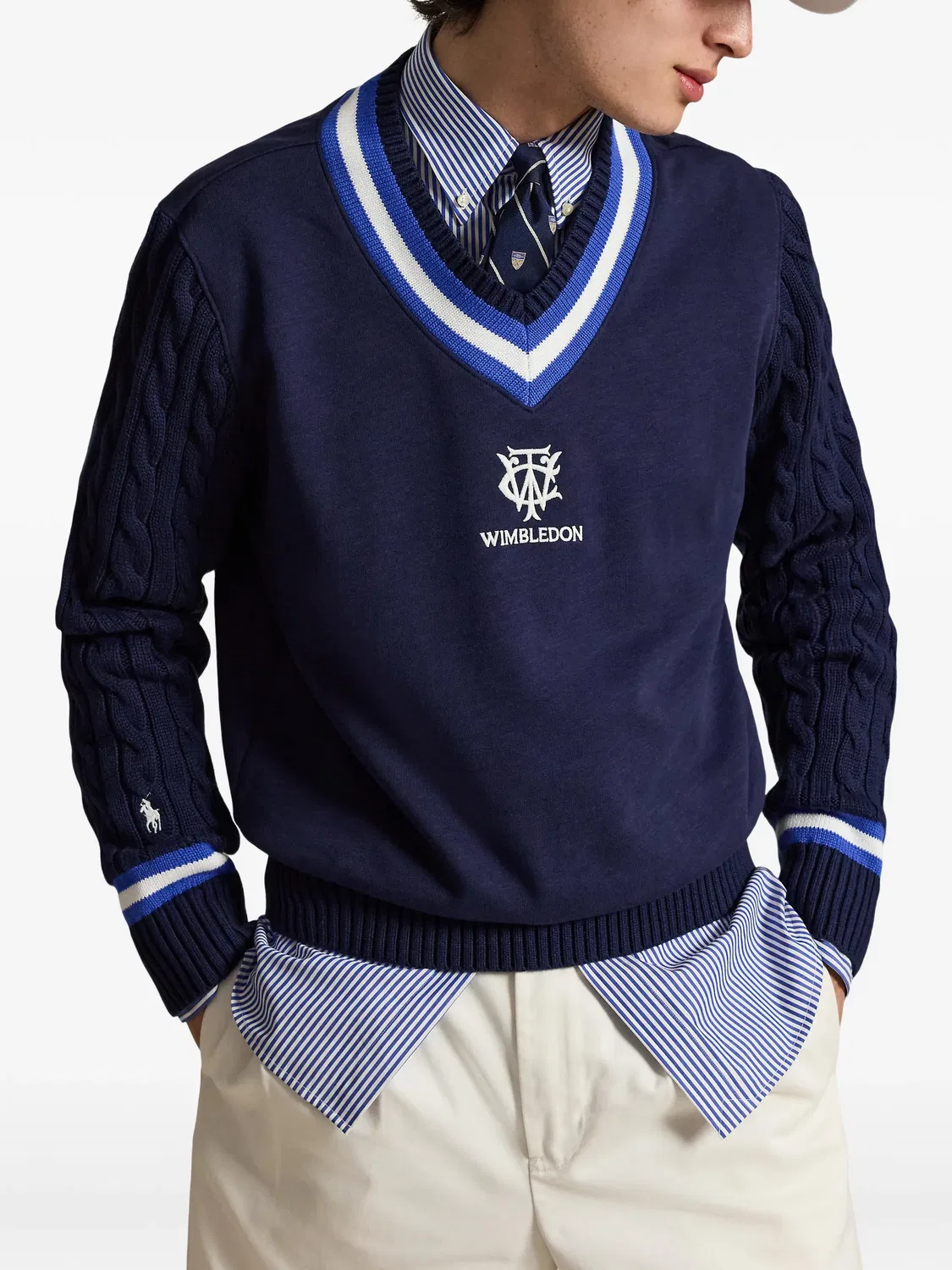 Polo Ralph Lauren Свитер Wimbledon синий — фото 4