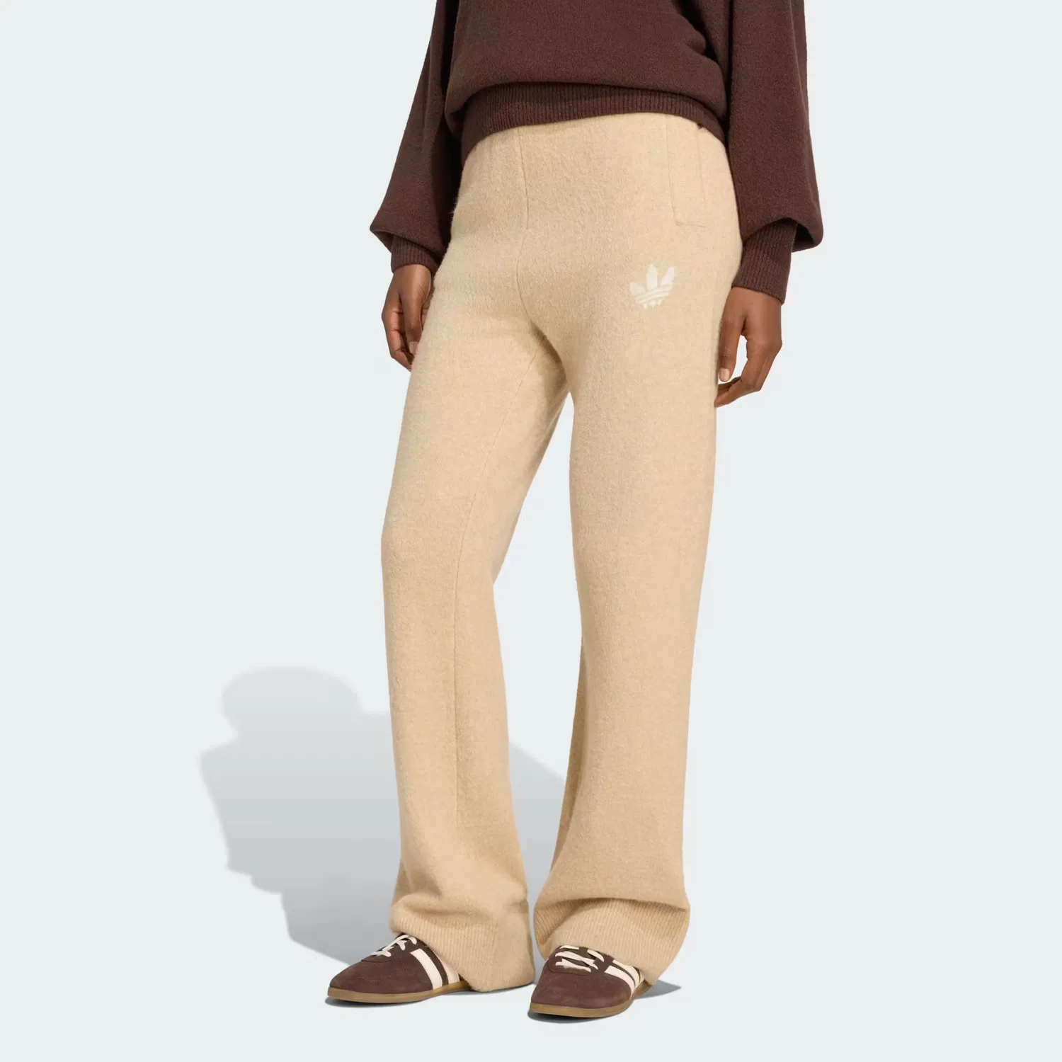 Женские вязаные брюки свободного кроя Essentials Knit Pant Adidas Originals, хаки