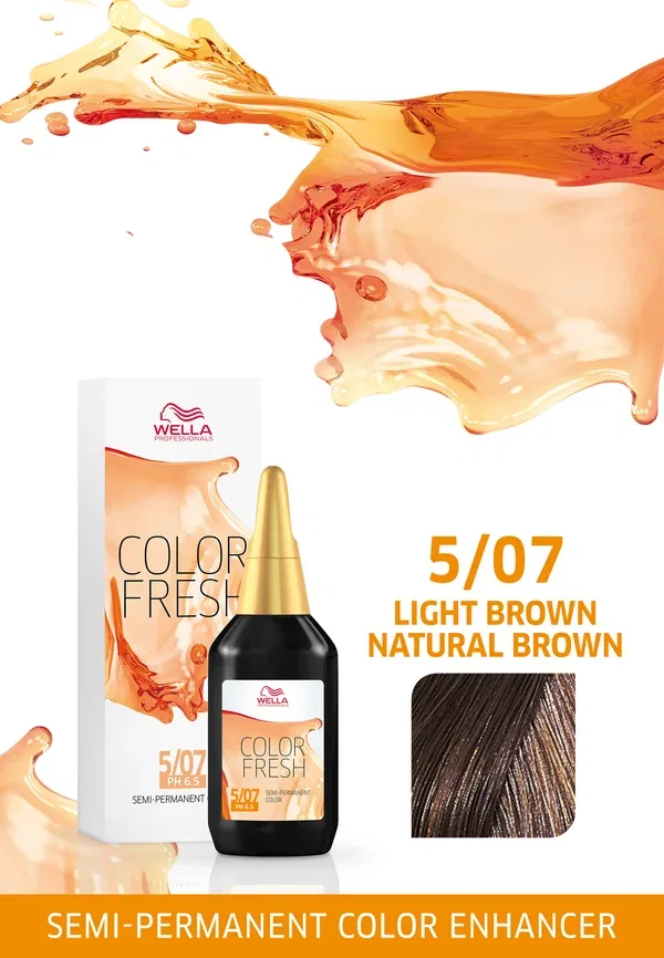 Краска для волос 75 мл Professionals color fresh Wella, Perl, цвет light brown nature-brown — фото 2