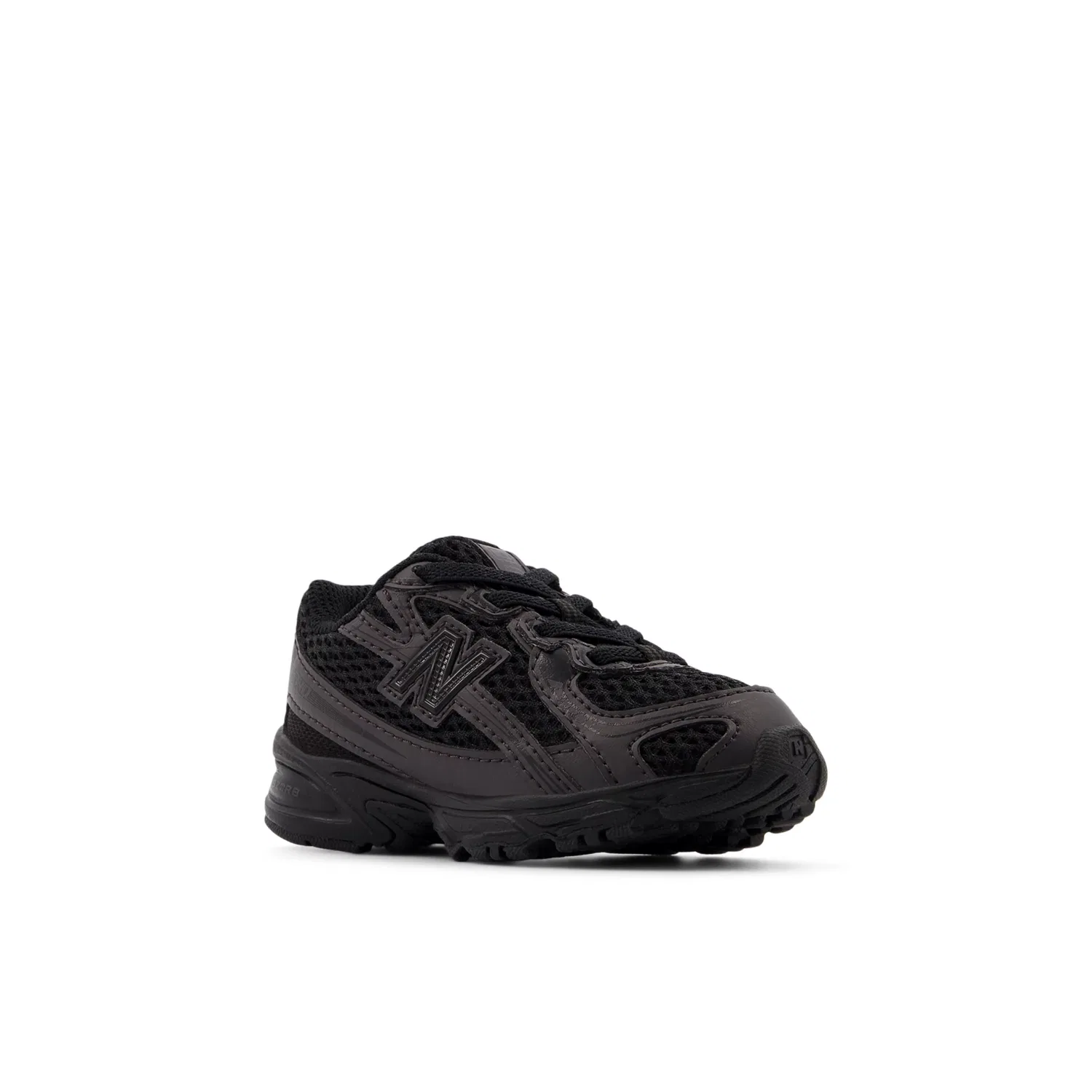 Детские кроссовки на шнурках-резинках 740 Bungee Lace New Balance, Black Cement — фото 2