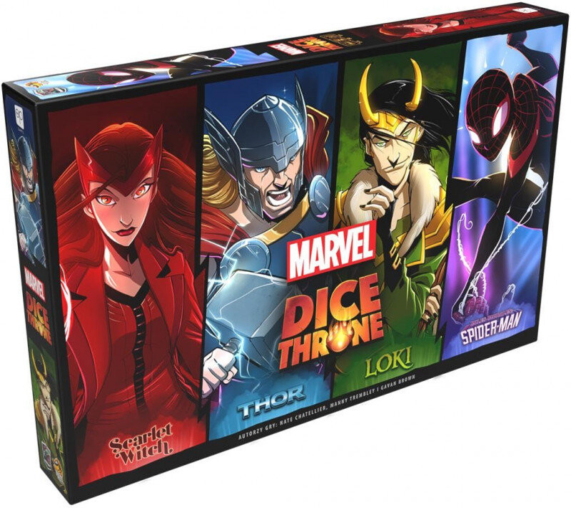 

Dice Throne Marvel Box 1 Алая Ведьма, Тор, Локи, Человек-Паук, настольная игра, Lucky Duck Games