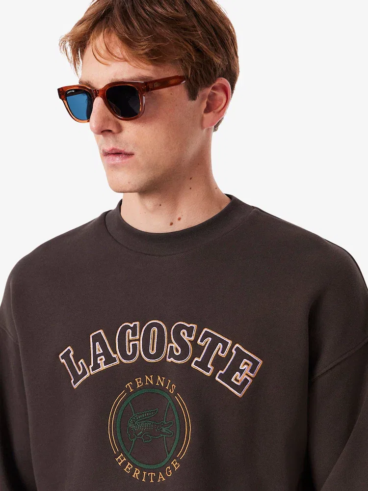 Свитшот мужской с графическим принтом, свободного кроя LACOSTE — фото 2