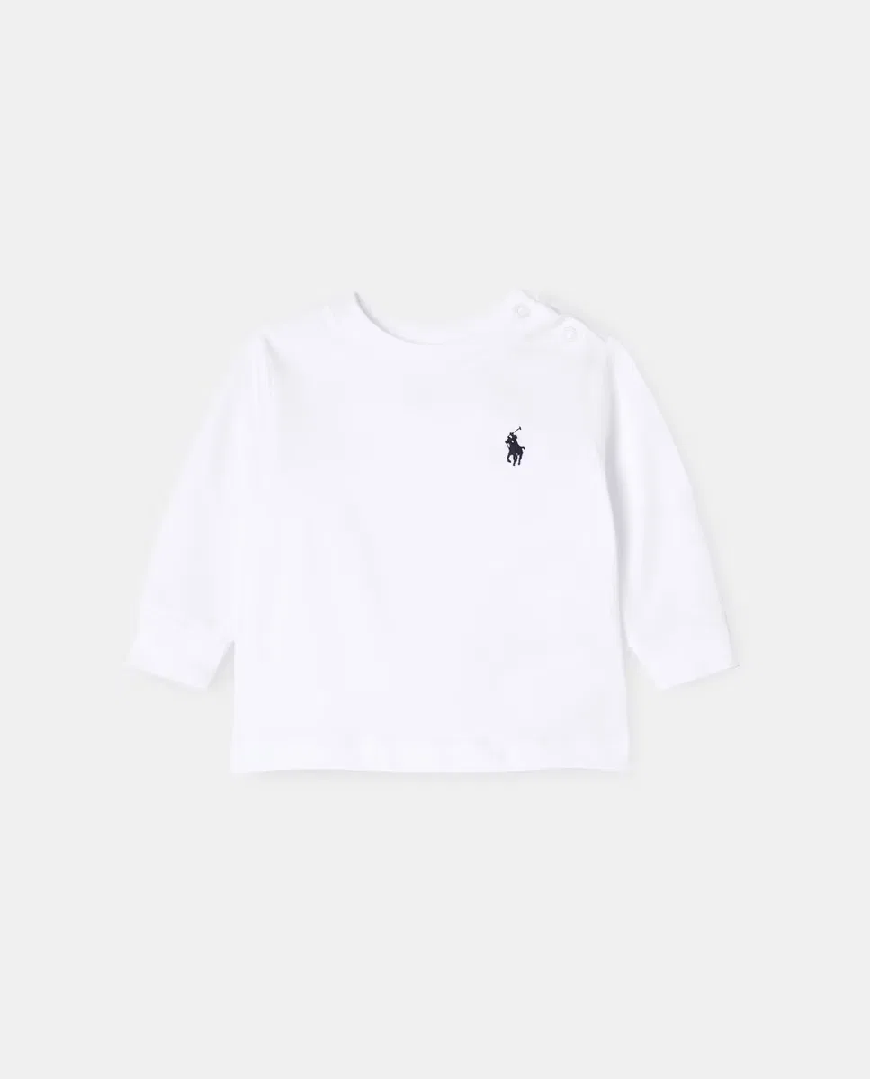 Детская футболка из хлопка, Unisex, Polo Ralph Lauren, белый