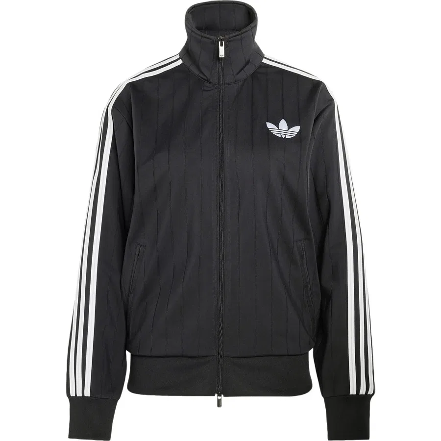 Женский спортивный свитшот с принтом Pinstripe Firebird, adidas Originals, Черно-белый — фото 3