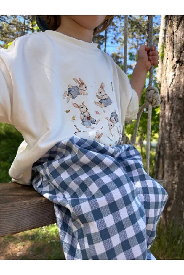 Детская футболка с принтом Tavşanlı unisex t-shirt Pufiko Kids, White — фото 2
