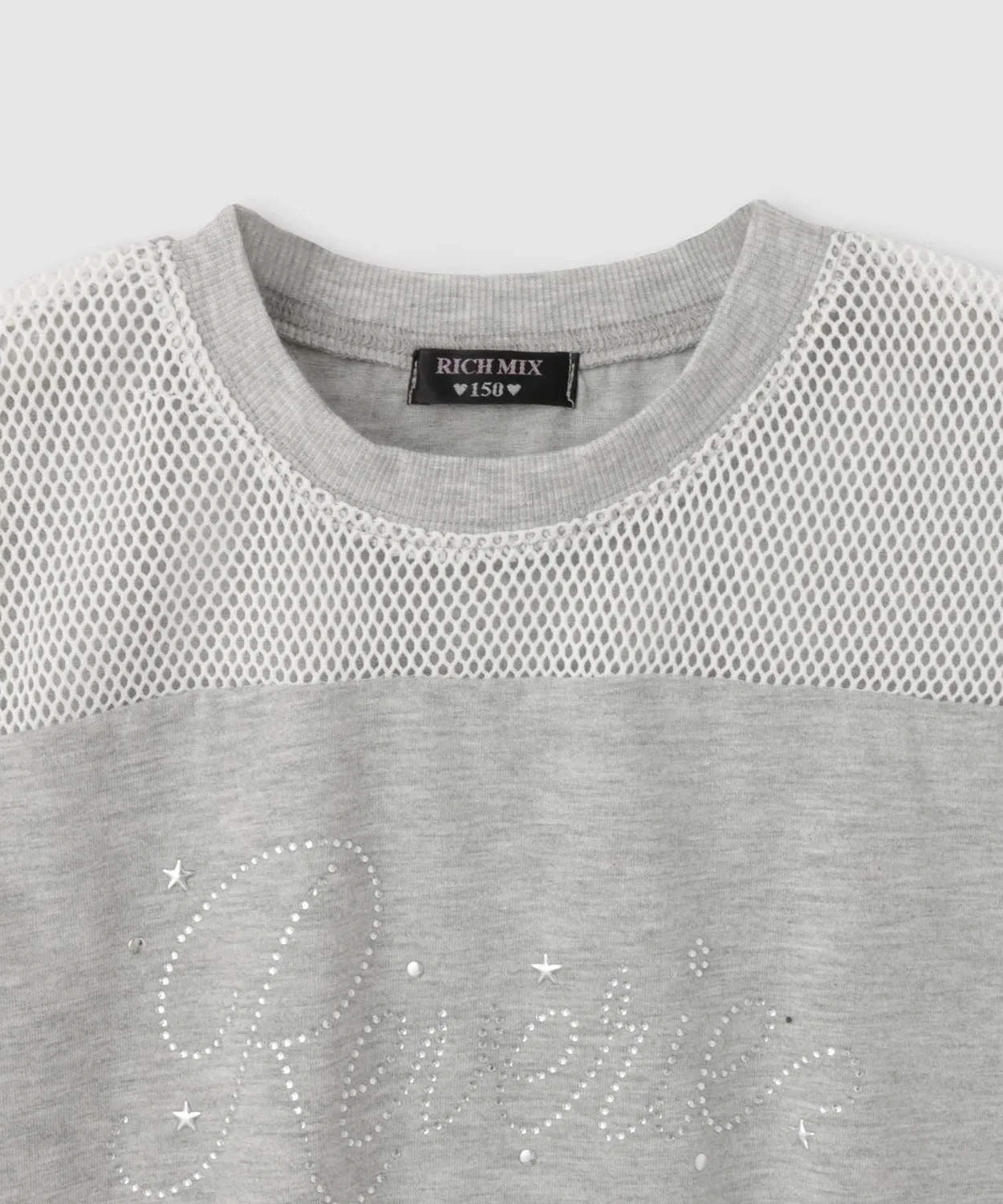 RICH MIX Детская футболка с принтом Oversize RICHMIX, Heather Grey — фото 3