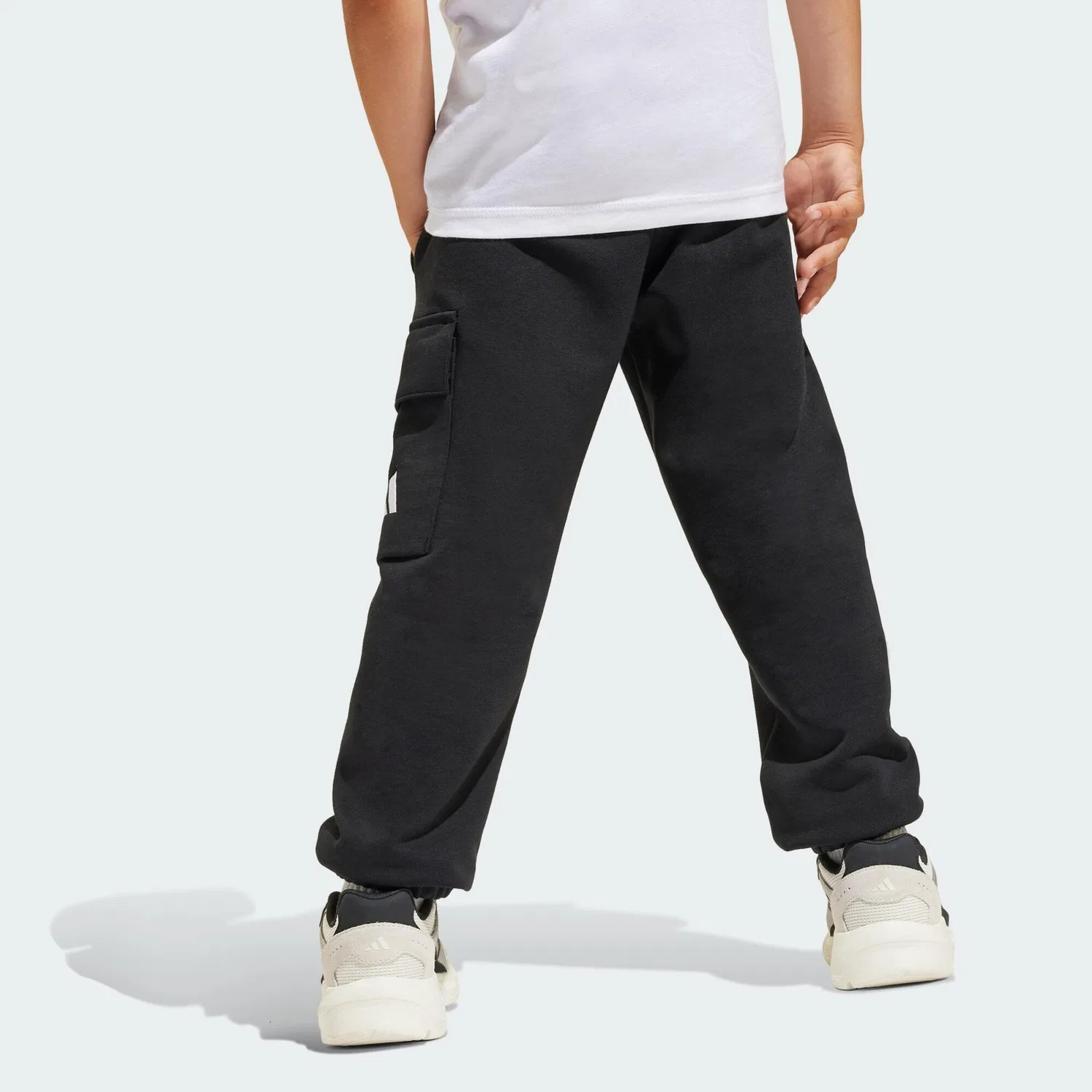 Детские штаны-карго Essentials Adidas, Schwarz Weiss — фото 3