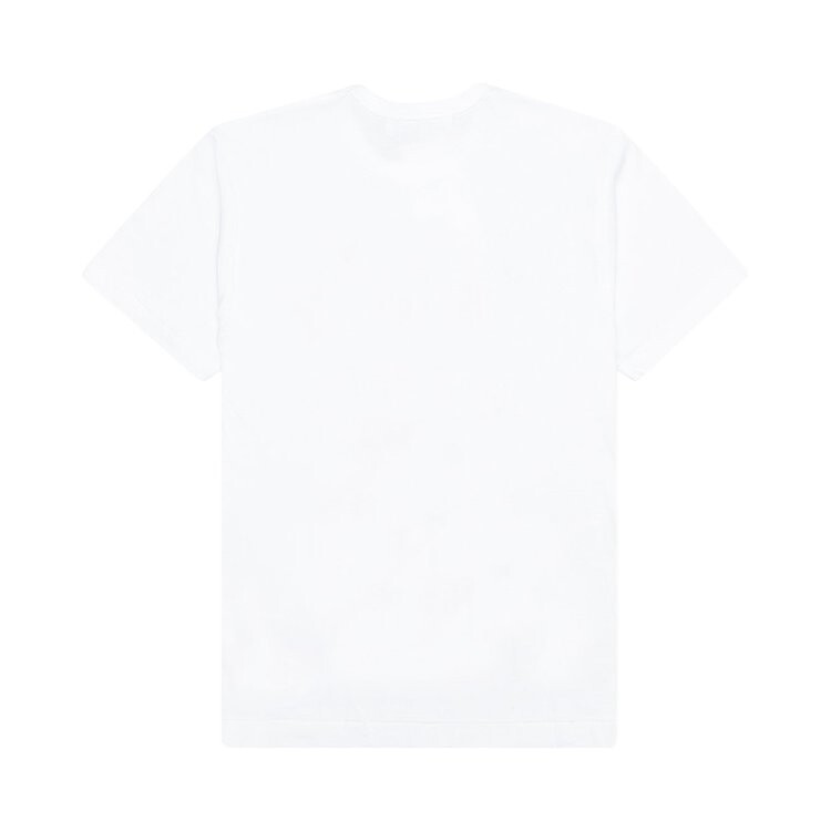 Футболка Comme des Garçons PLAY Red Multi Logo Short-Sleeve T-Shirt 'White', белый — фото 3