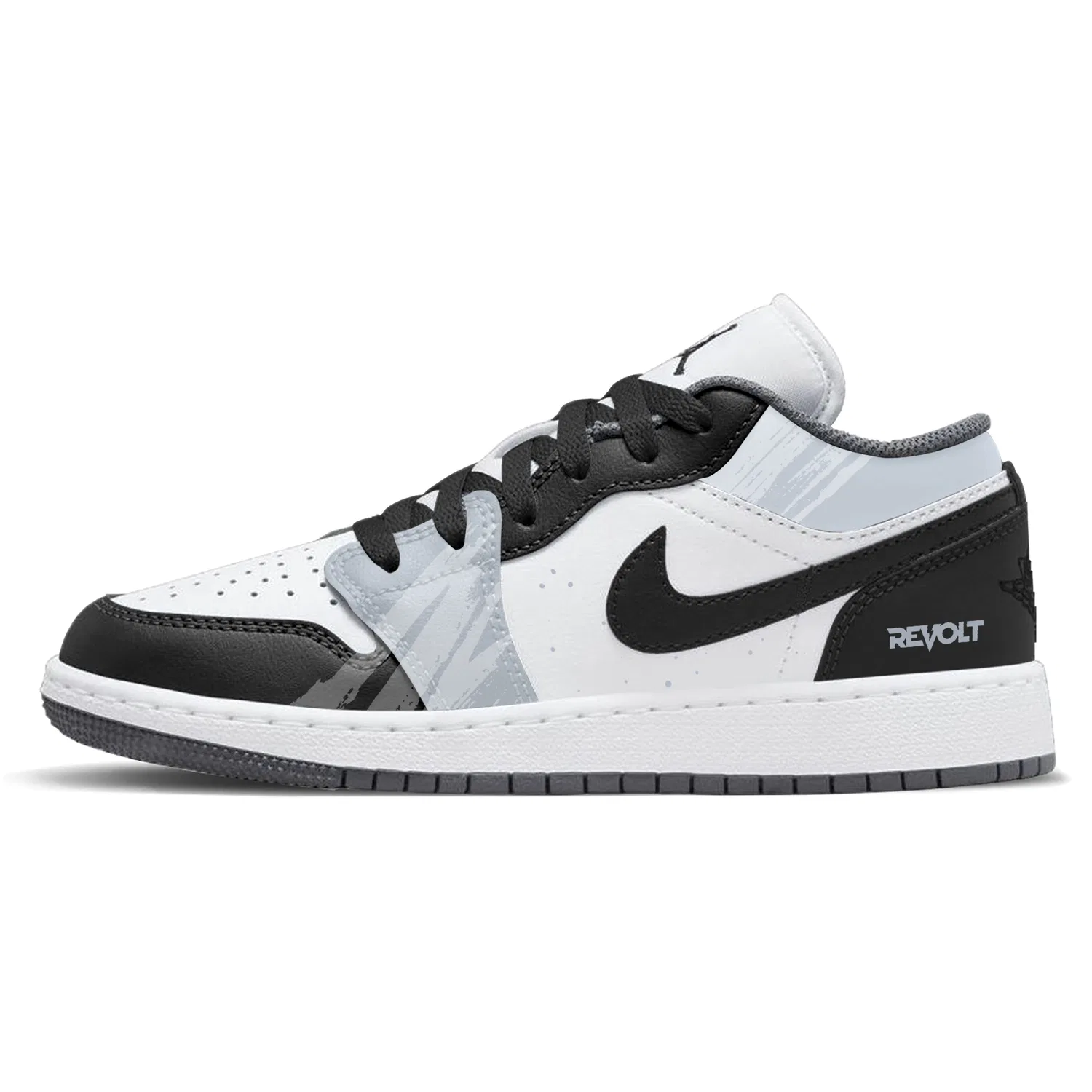 Детские кроссовки для мальчиков и девочек низкие ретро Air 1 Grey Deconstructed Gift Box Edition Jordan, White — фото 3