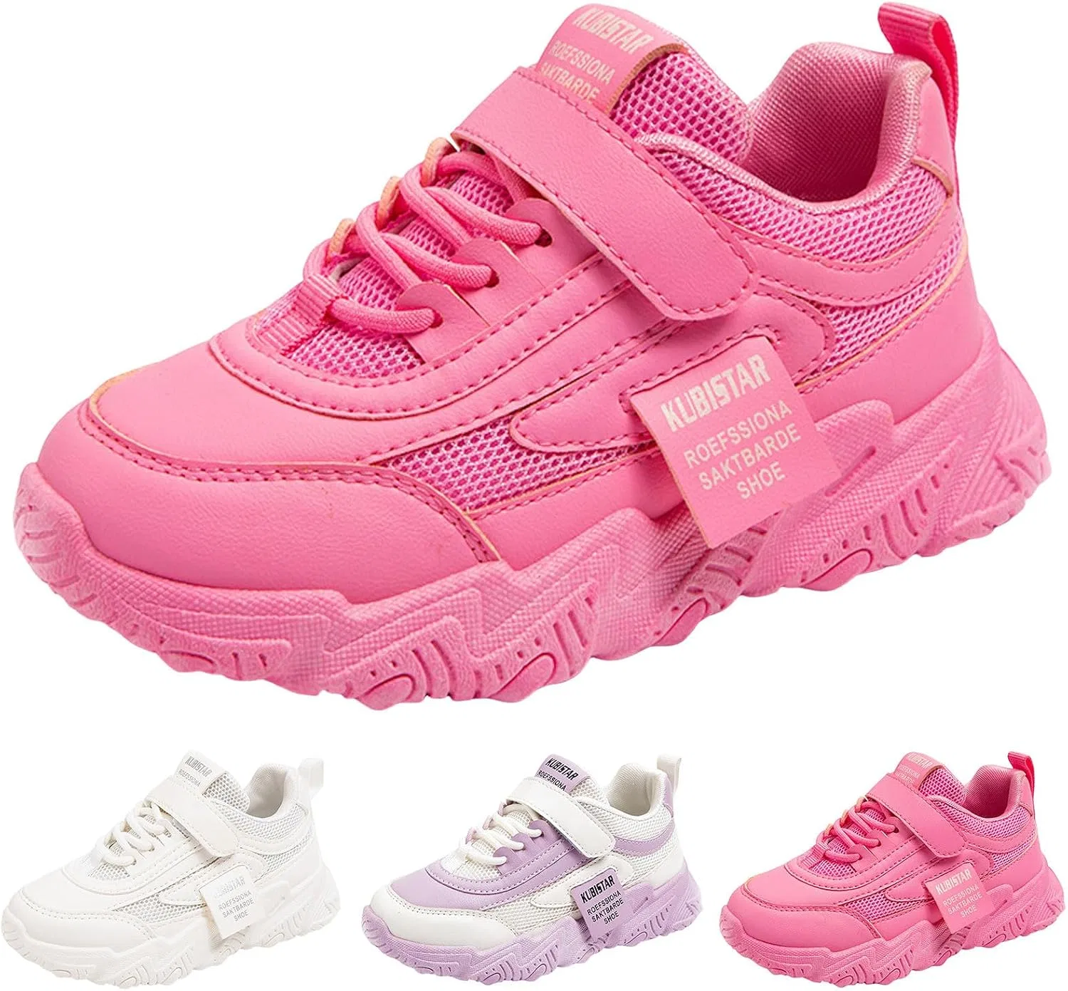 Детские кроссовки для девочек с легким дышащим верхом, Hot Pink — фото 4