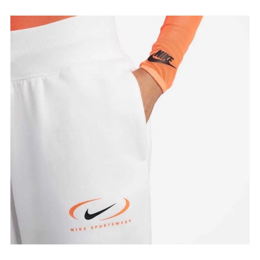 Женские спортивные брюки с завышенной талией Oversized Phoenix Fleece Nike, Белый — фото 3