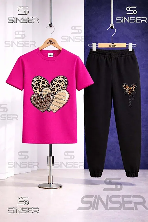 Детский спортивный костюм для мальчиков с принтом Ss Sinser, Pink - Black