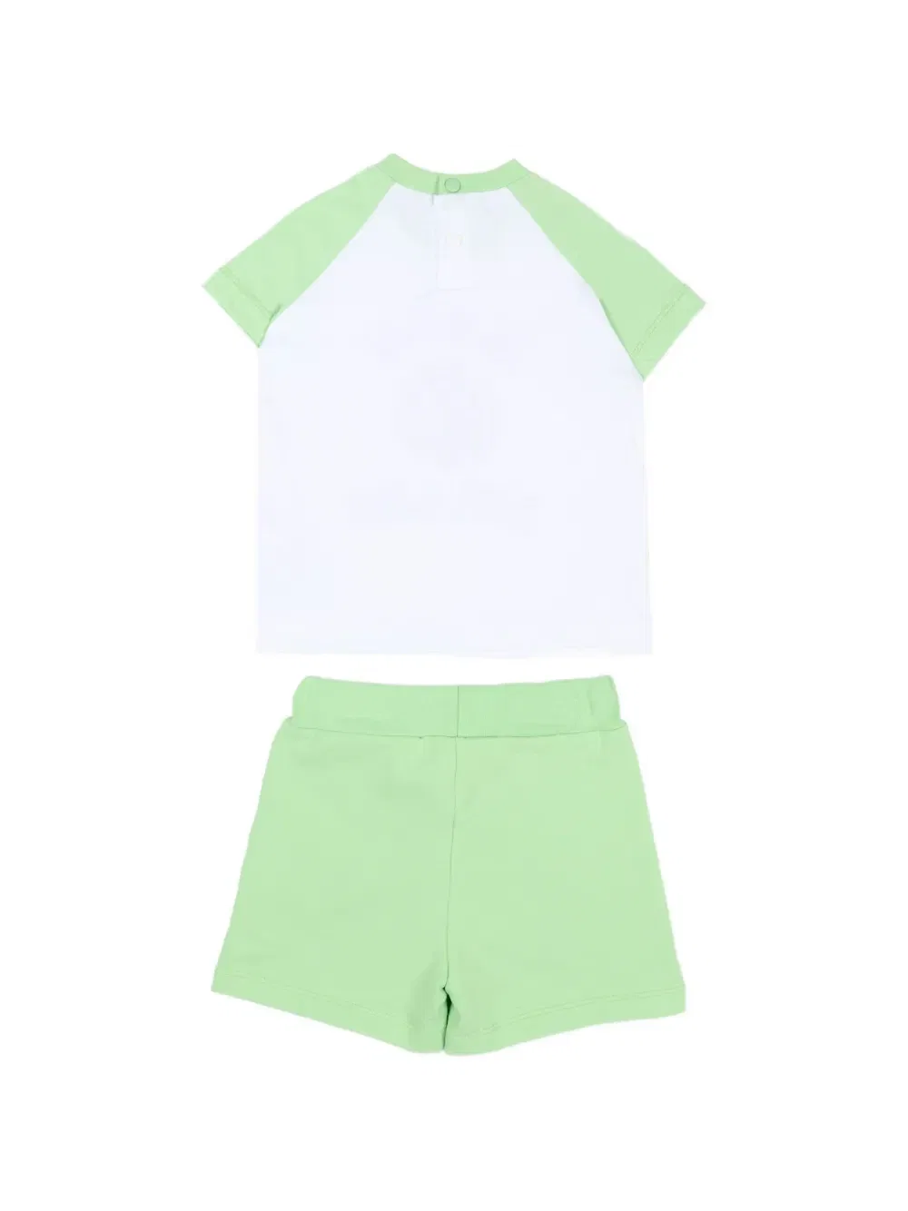 Комплект из шорт с рукавами реглан и логотипом Msgm Kids, зеленый — фото 2