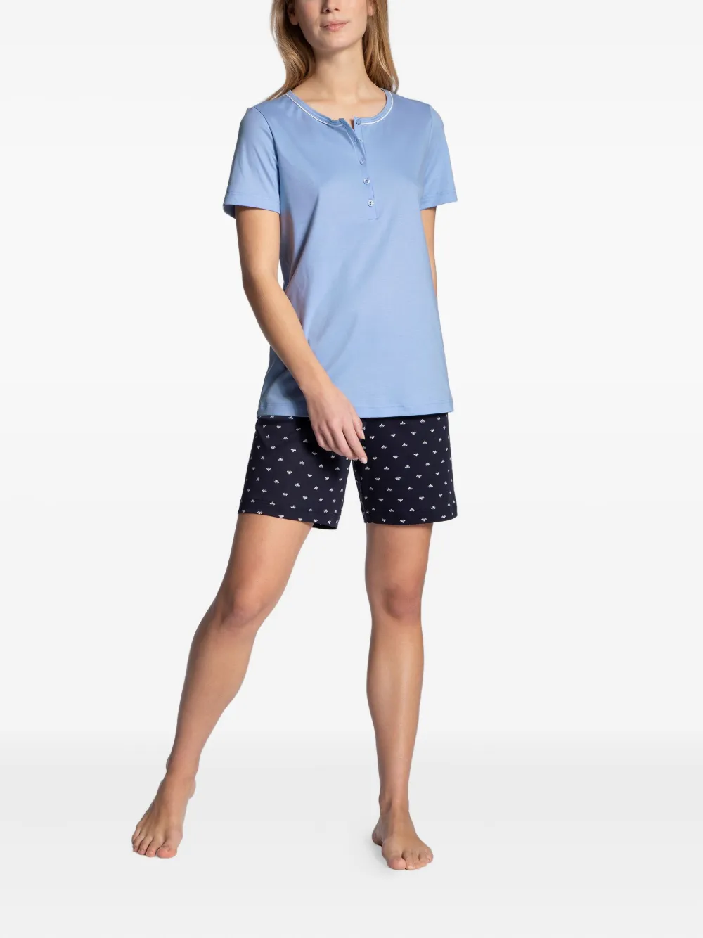 

Пижама с планкой на пуговицах CALIDA, синий