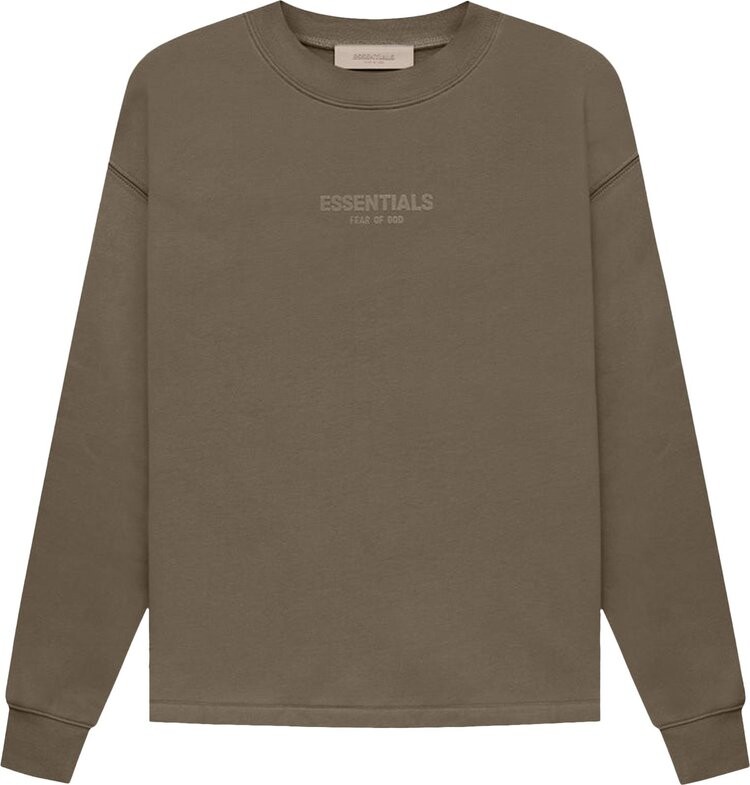 Толстовка Fear of God Essentials Relaxed Crewneck 'Wood', коричневый — фото 2