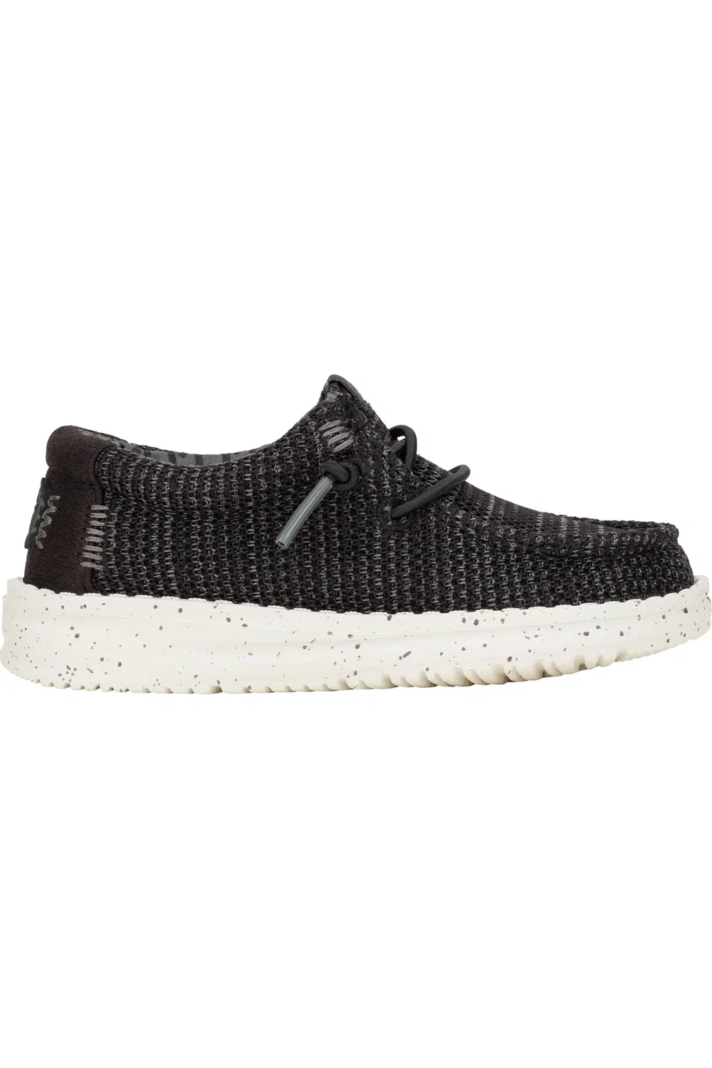 Детские кроссовки slip-on на эластичных шнурках Wally Stretch Sox Hey Dude, черный — фото 2