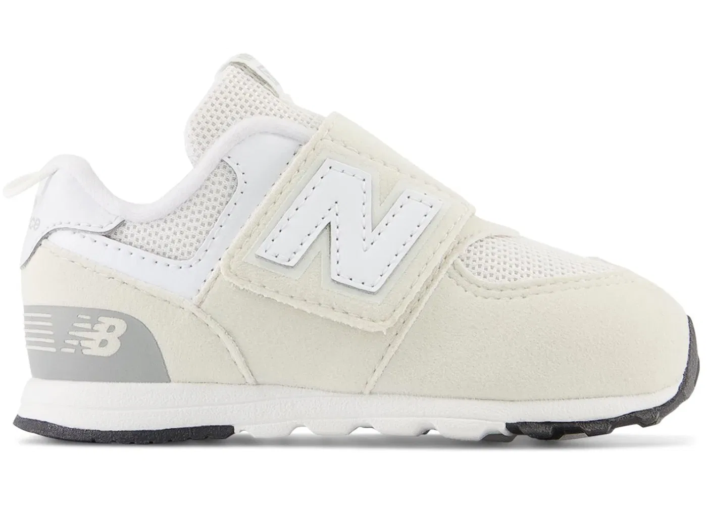 Детские кроссовки на липучке New Balance 574, Nimbus Cloud/White