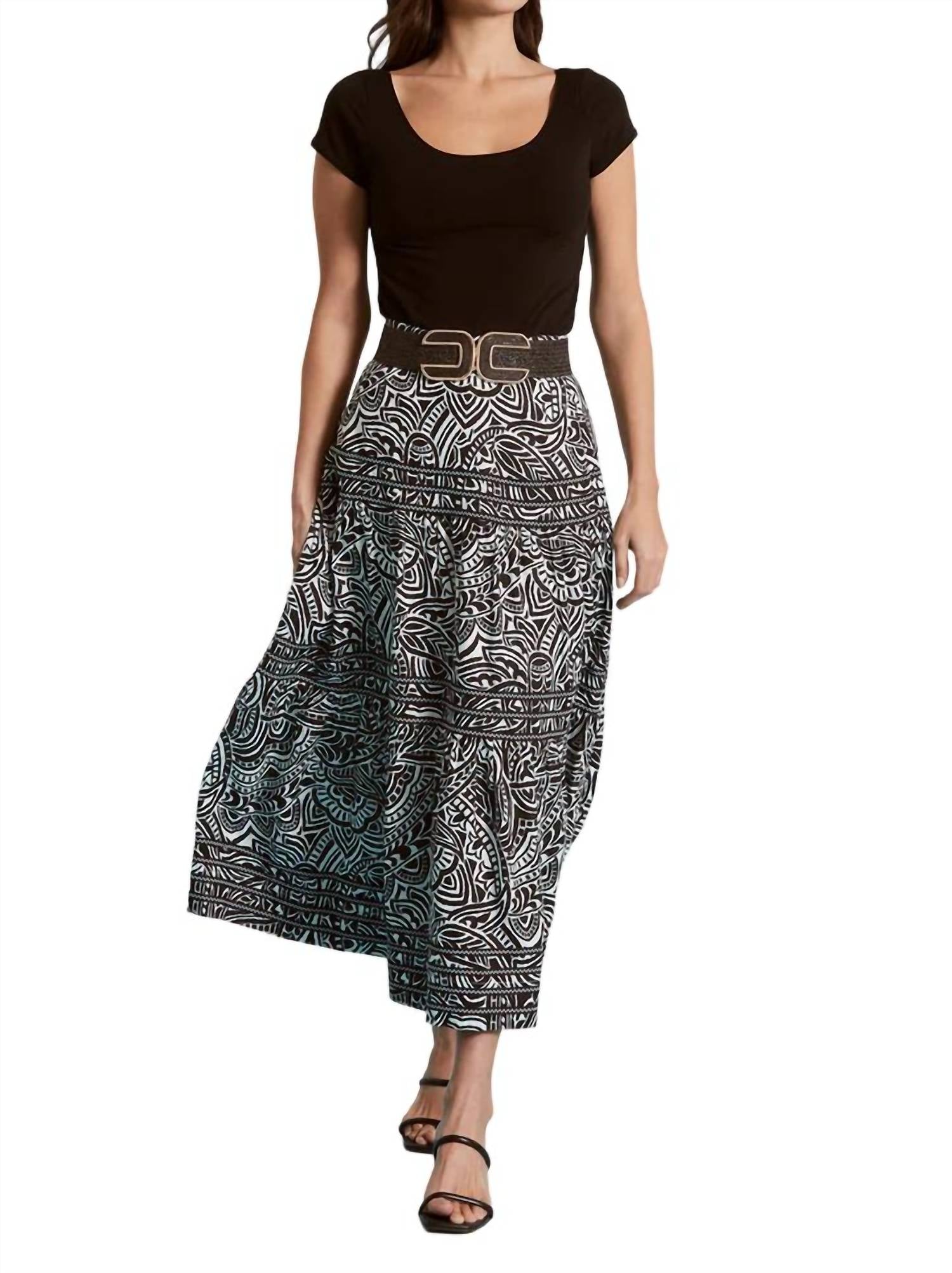 

Юбка Daphine Linen Graphic Paisley черного цвета Tyler Boe