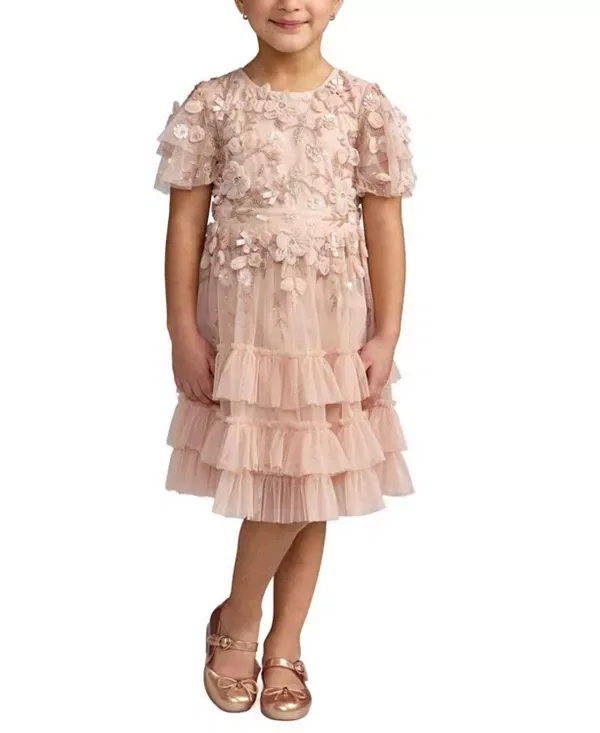 Детское платье для девочек с длинным рукавом Mac DUGGal, Blush