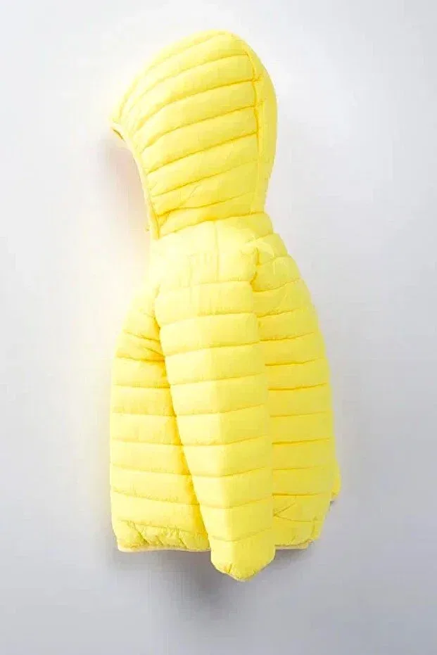 Детское для девочек пальто с капюшоном Dekubaby, Yellow — фото 2