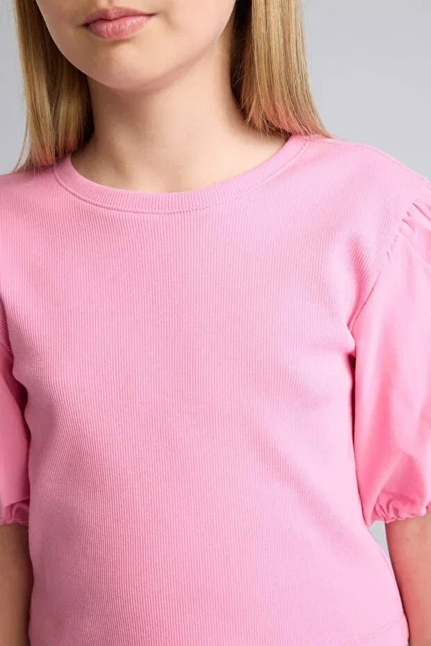 Детская футболка для девочек хлопковая Defacto, Pink — фото 4