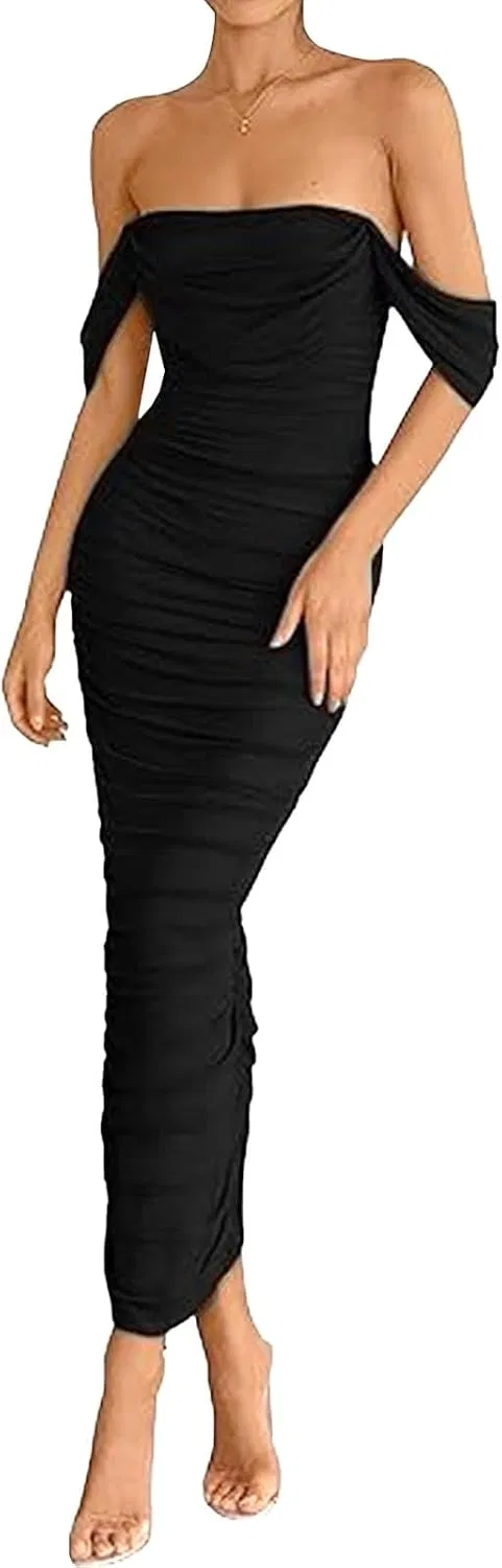 Женское коктейльное платье с корсетом и драпировкой, Black