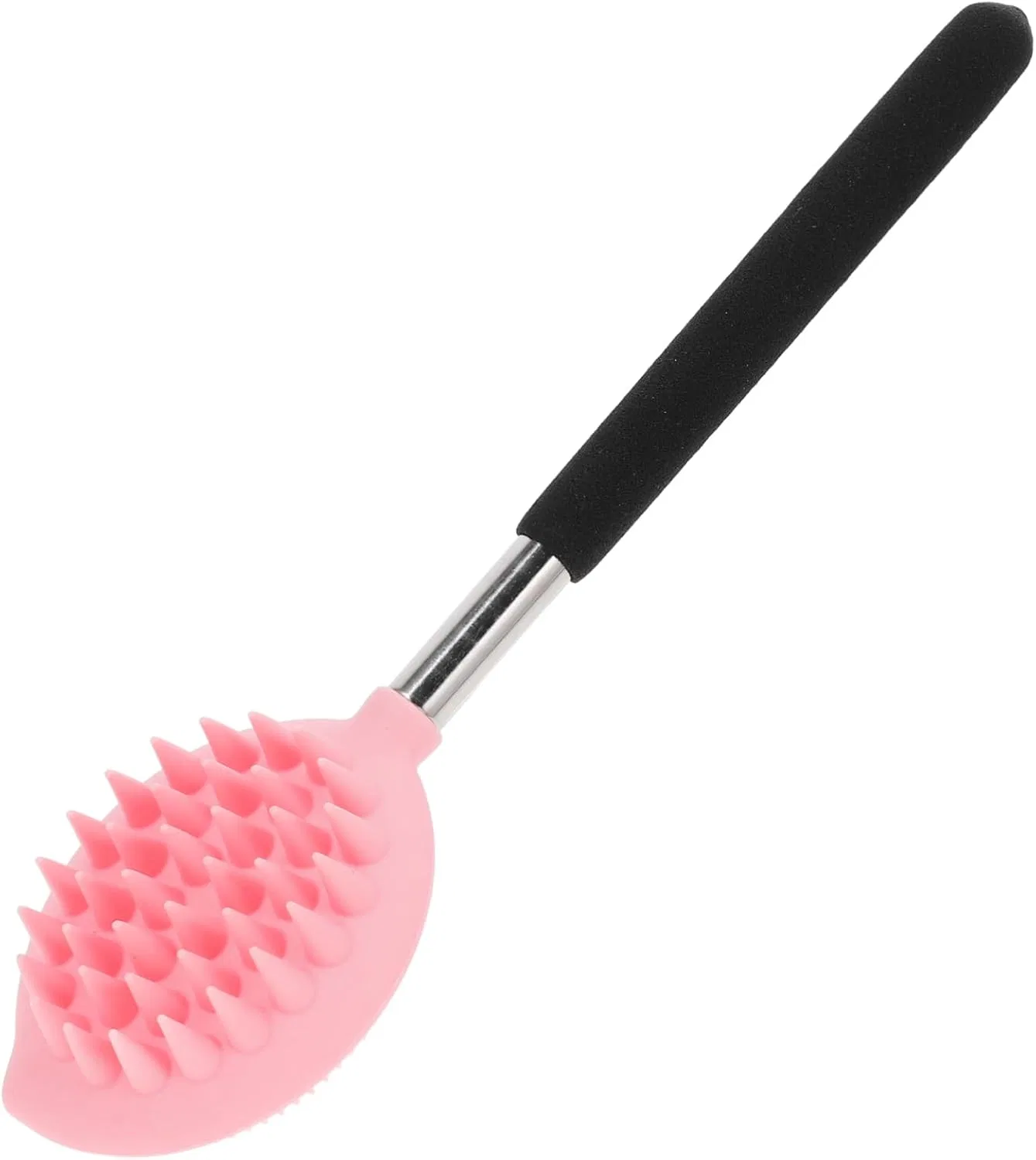 Щетка для тела силиконовая с длинной ручкой Healeved, 3 шт, Pink — фото 2