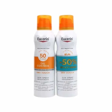 Солнцезащитный крем Oil Control Dry Touch SPF 50, 400 мл, Eucerin, Бесцветный
