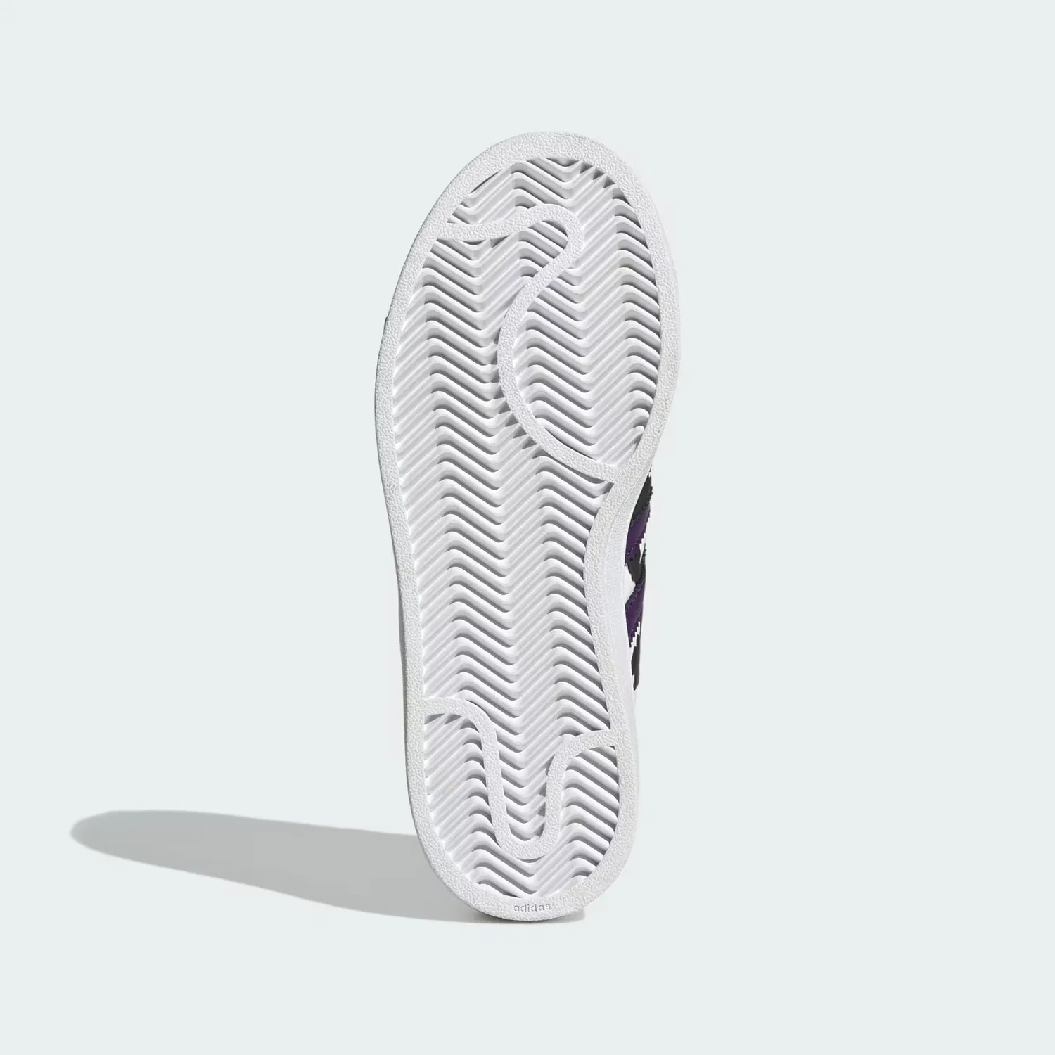 Детские кроссовки с ракушечным носком SUPERSTAR II Adidas Originals, кристальный белый/фиолетовый/облачно-белый — фото 3
