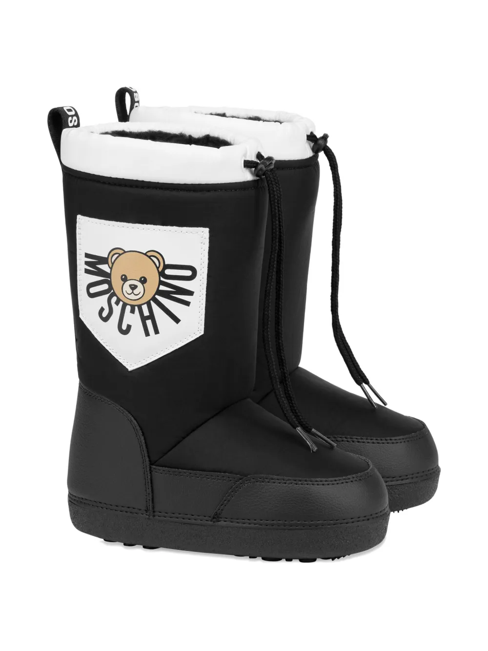 Зимние ботинки с карманами Teddy Moschino Kids, черный