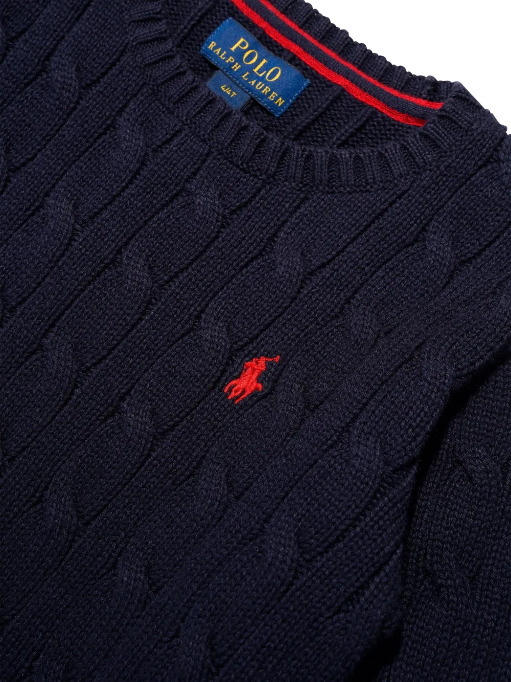 Вязаный джемпер с вышивкой Polo Pony POLO RALPH LAUREN KIDS, синий — фото 3