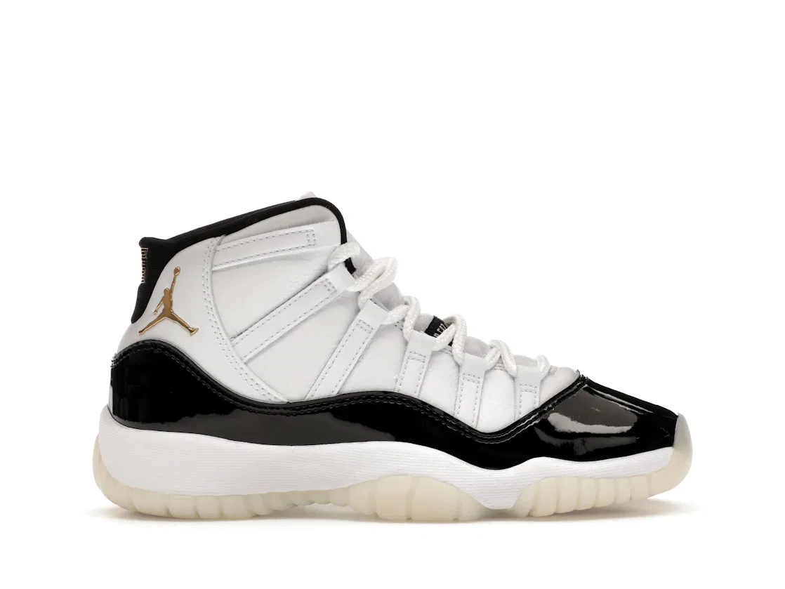 Детские кроссовки Lifestyle с золотыми акцентами Jordan 11 Retro Jordan, Black/White/Metallic Gold