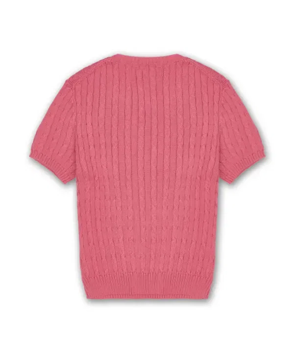 Свитер женский с кабельным узором, Polo Ralph Lauren, красный — фото 2