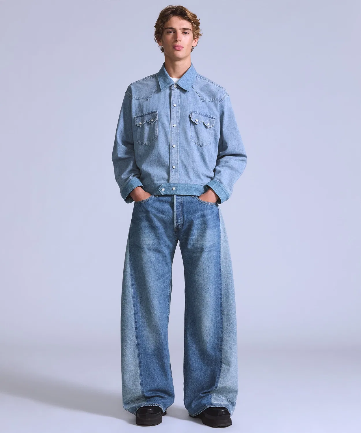 Мужские джинсы с широким кроем Blue Tab Customized Edition 1980's 501 Levi's, Индиго Блю — фото 2
