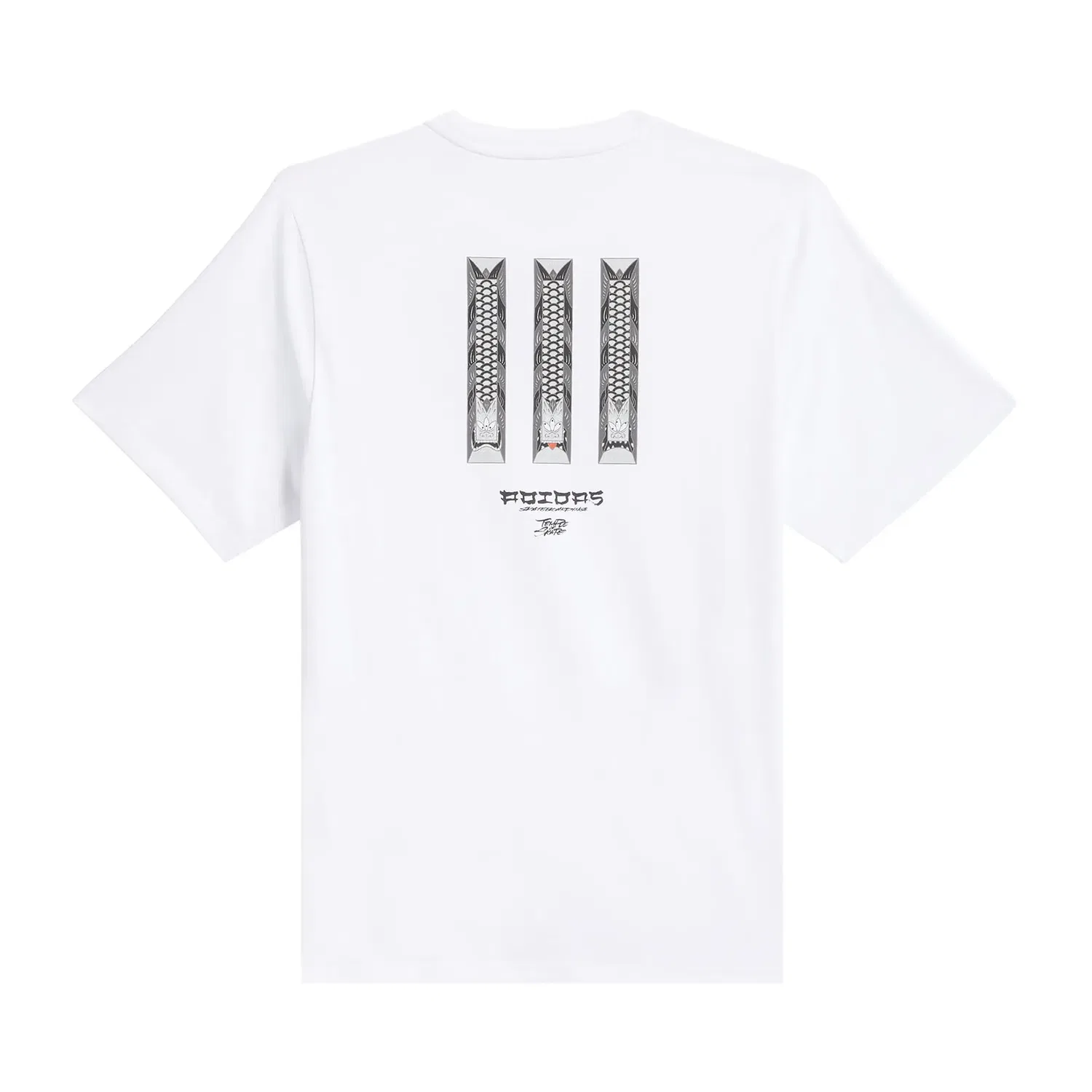 Футболка с принтом Adidas Skateboarding x Temple Of Curb Tee adidas, White/Multicolor — фото 2