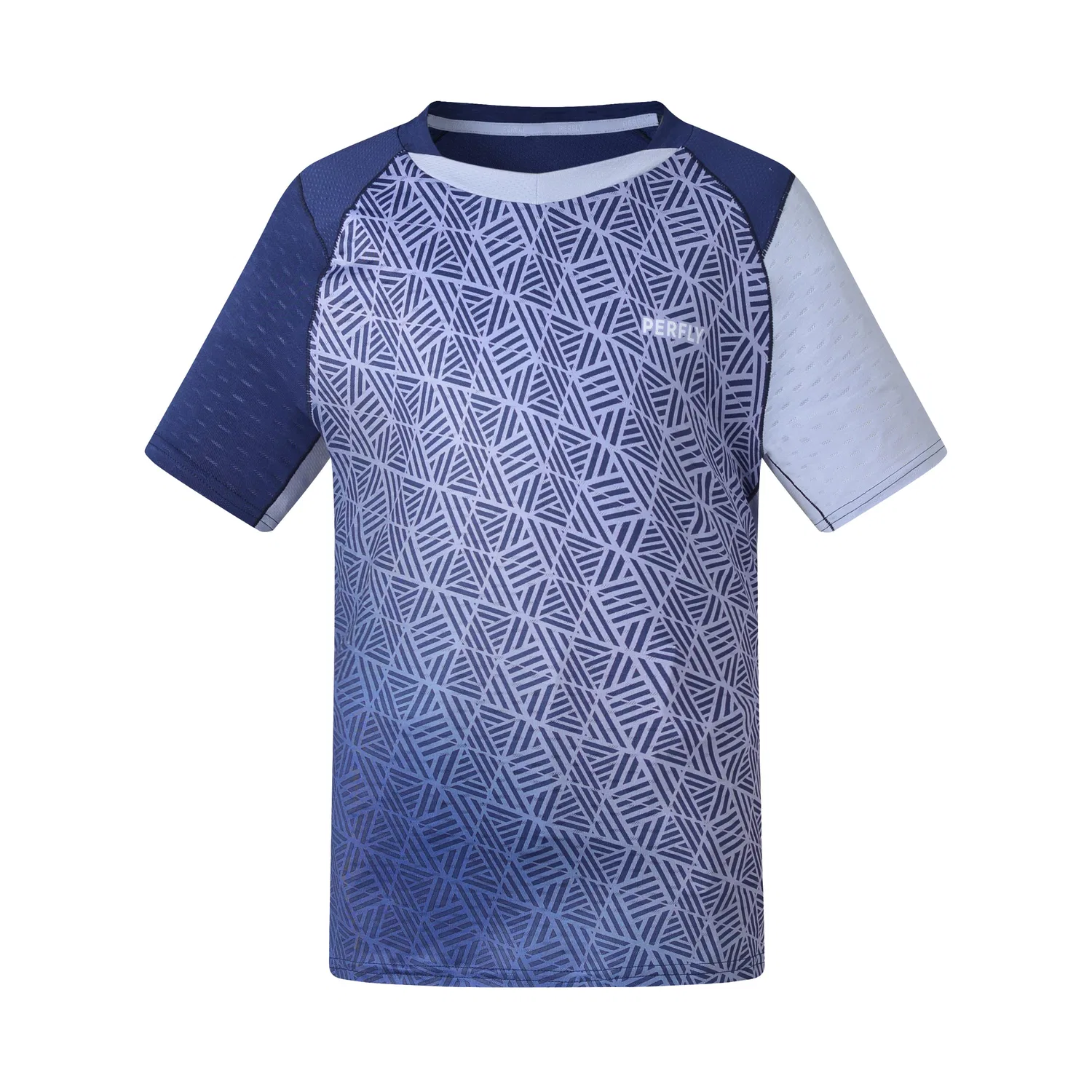 Детская футболка с коротким рукавом Pale Blue/Navy Blue DECATHLON, Pale Blue/Navy Blue