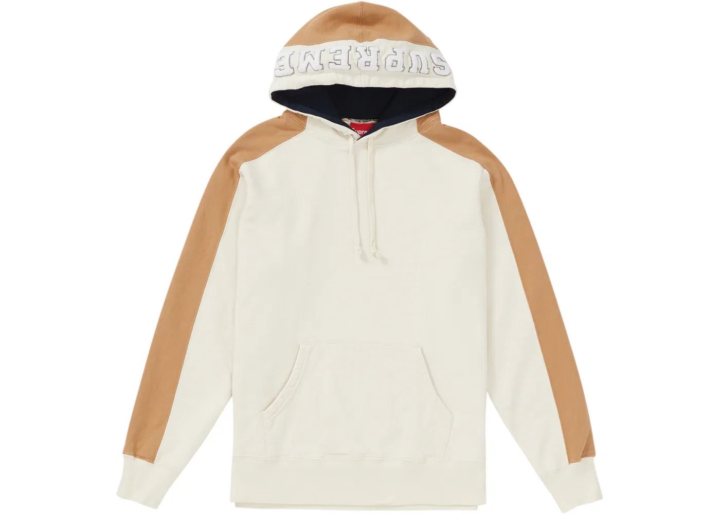 Мужской худи с панелями Supreme, Natural