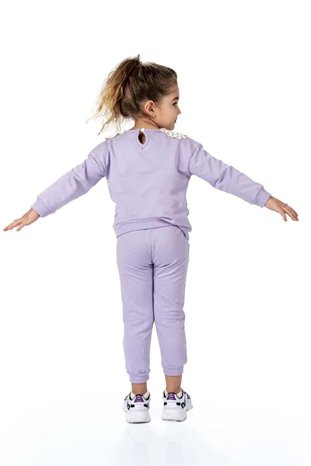 Детский спортивный комплект для девочек с принтом Mnk Baby&Kids, Lila — фото 4