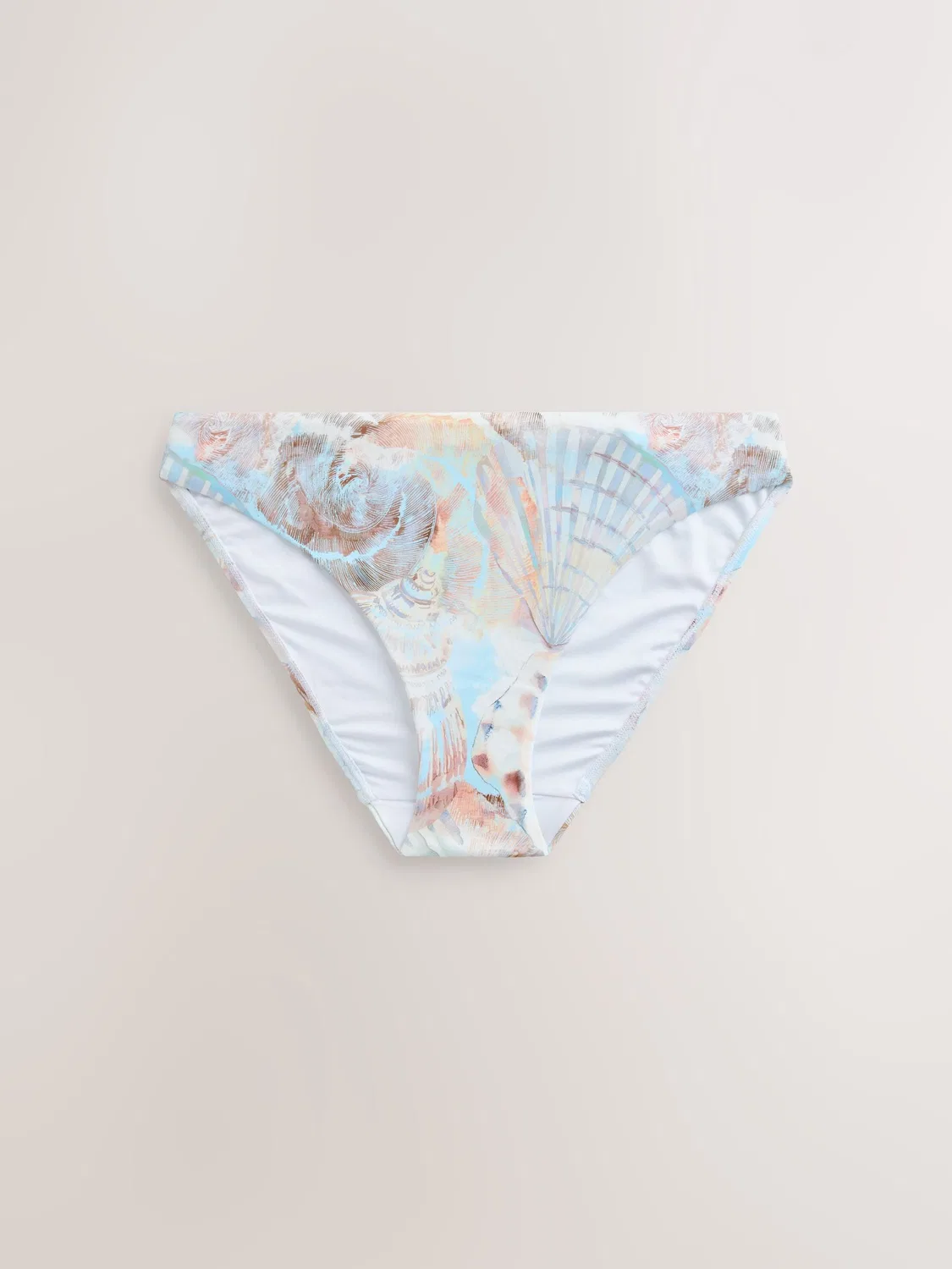 Бикини слип с высокой талией, Cream/Blue Shell Next