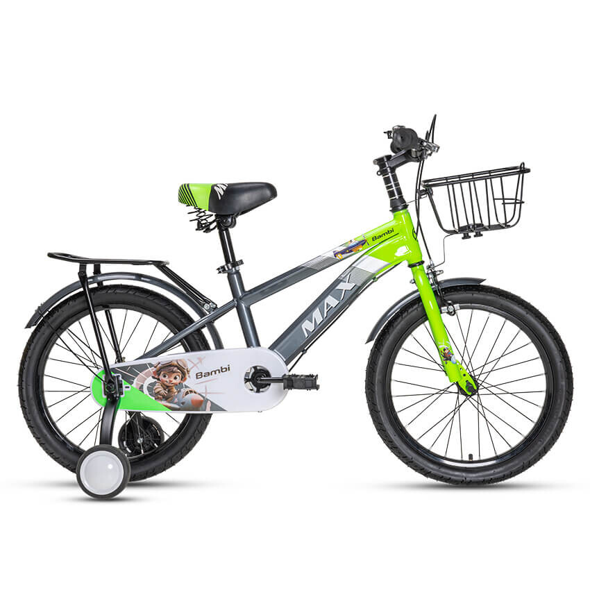 

Велосипед детский MAX BIKE Bambi 18", зеленый/серый