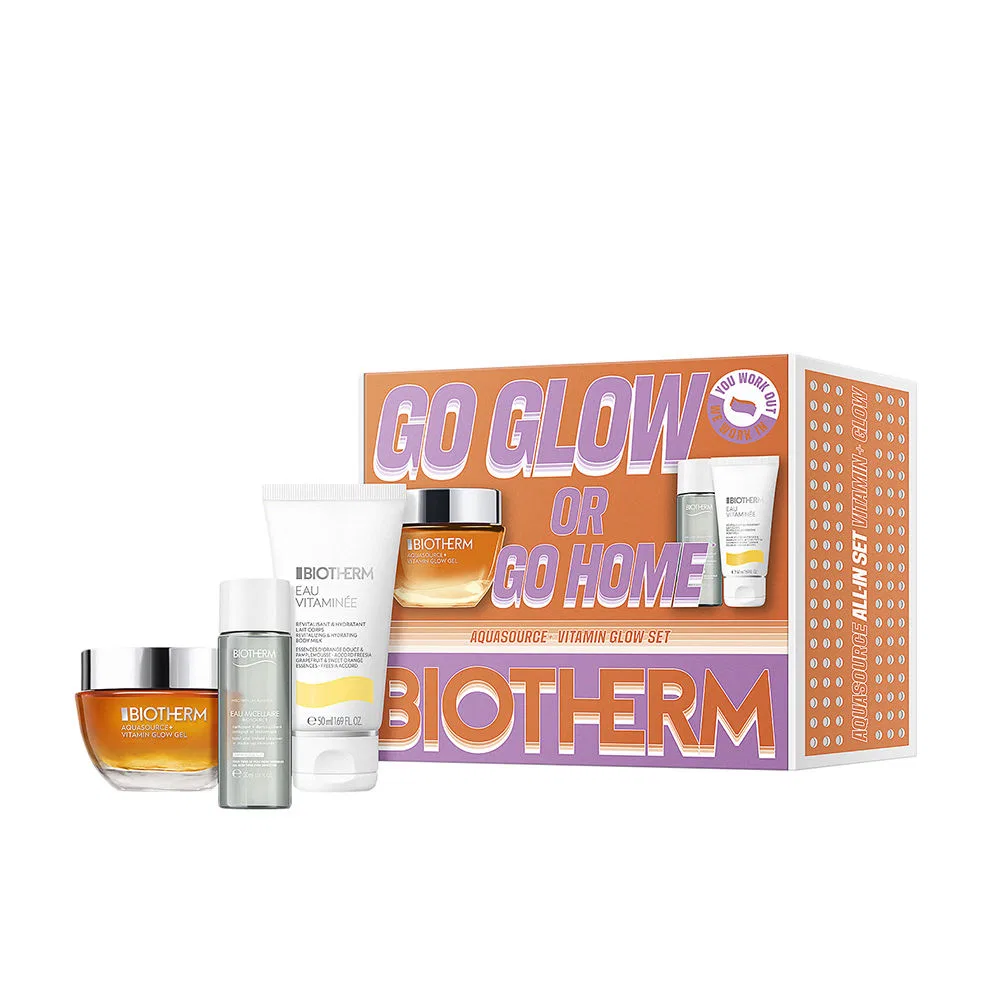 Набор для лица с гелем AQUASOURCE Vitamin Glow Biotherm, 3 предмета