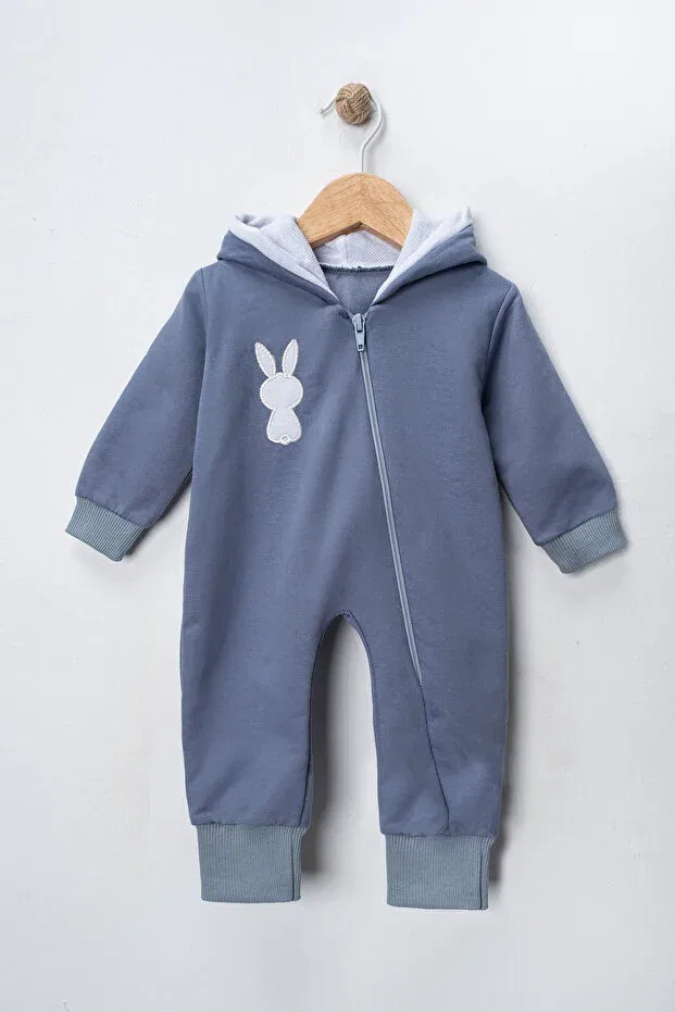 Детское боди-комбинезон с принтом Pırlanta Baby, Blue — фото 2