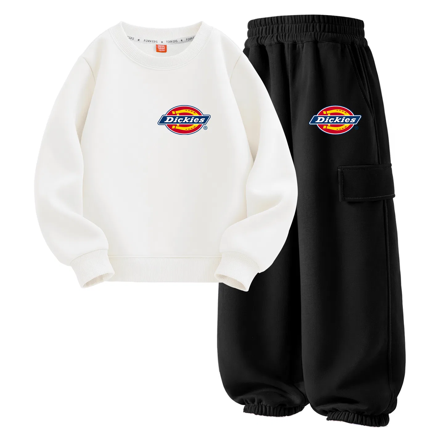 Детский спортивный комплект с логотипом Dickies, Burgundy/Navy Blue — фото 3