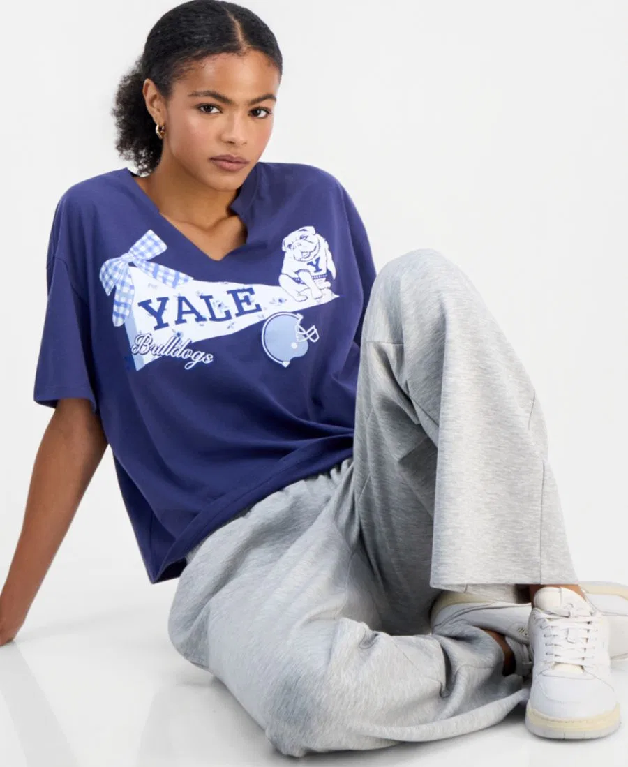 Футболка с принтом Yale Grayson Threads, The Label, Crown Blue — фото 4