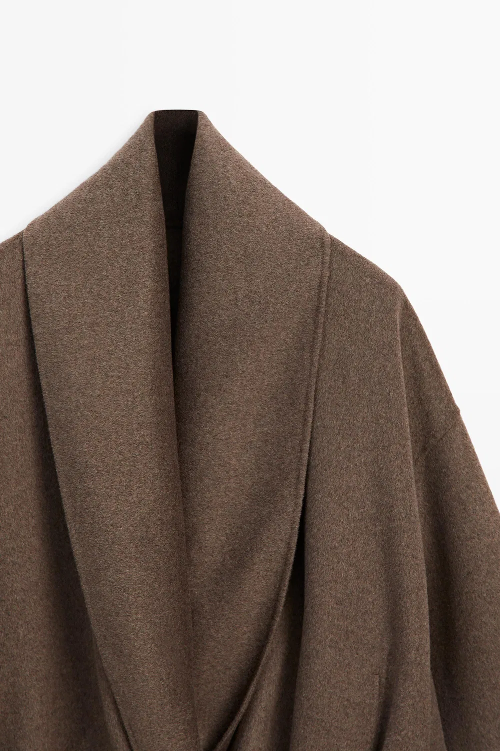 Куртка Massimo Dutti, из меланжевой шерстяной смеси, Mole Brown — фото 4